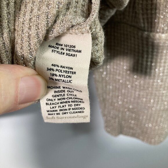 Womens Soft Surroundings Melin Waffle Pullover PXL NWT - Picture 9 of 10